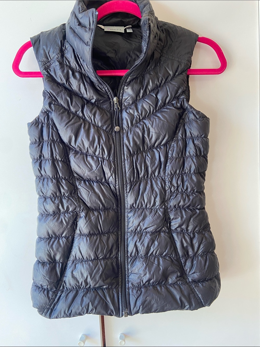 Athleta Black Puffer Vest